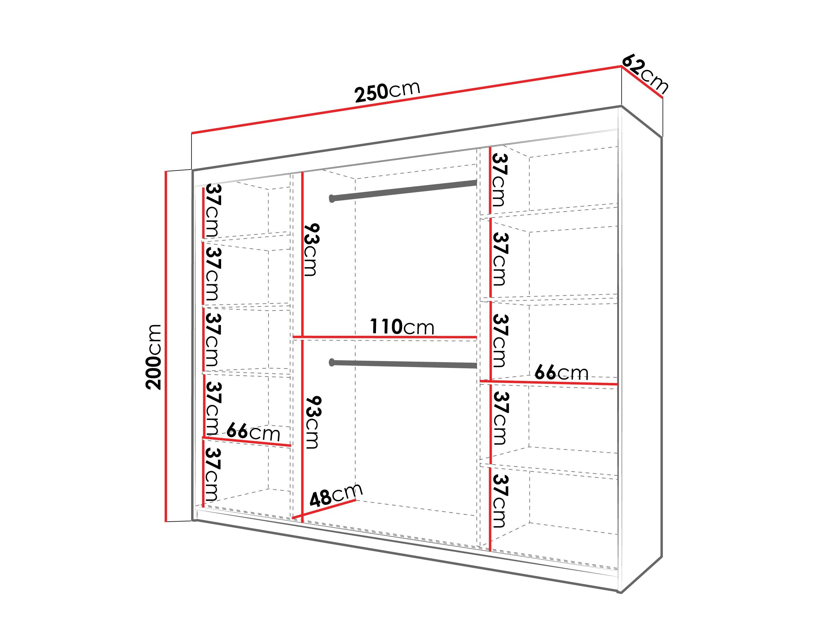 Garderobeskab Hartford 578 (Sonoma eg)