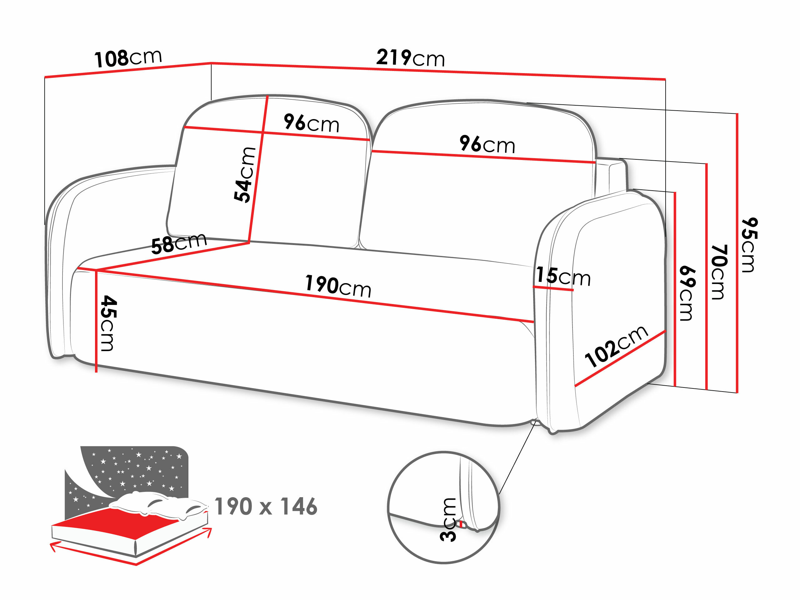 Sovesofa ComfiDream 198 (Perfect Harmony 77)