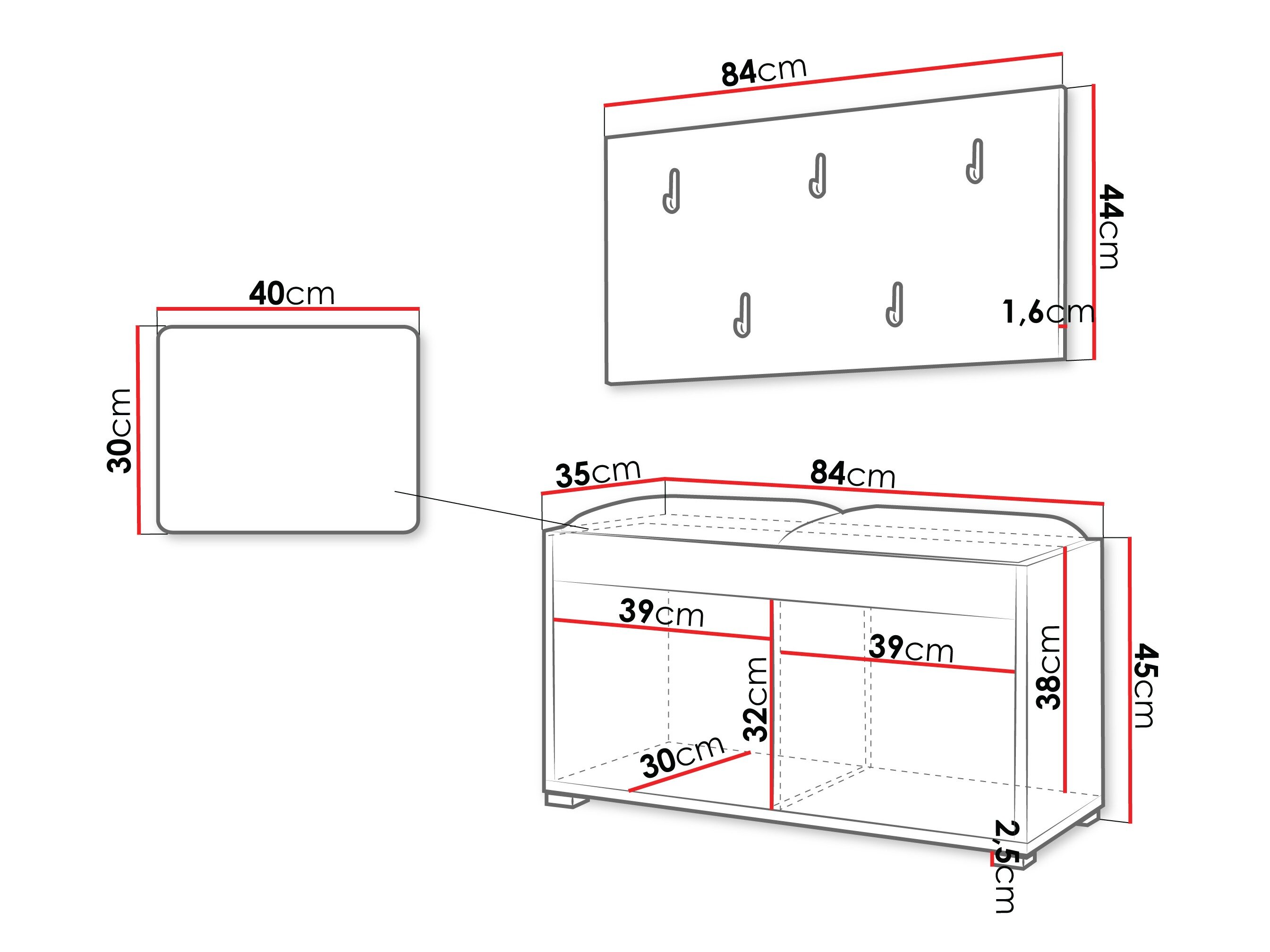 Entrésæt Comfivo Tutela (Egetræ)