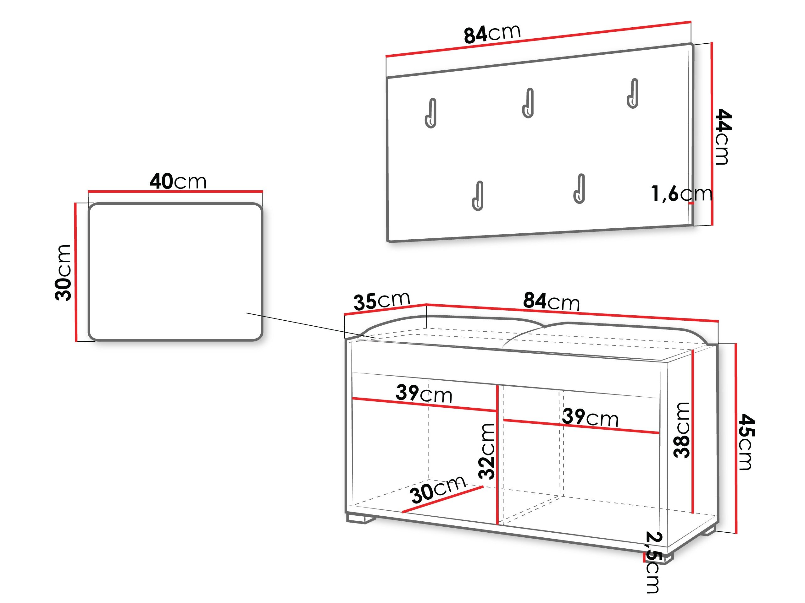 Entrésæt Comfivo Tutela (Egetræ)