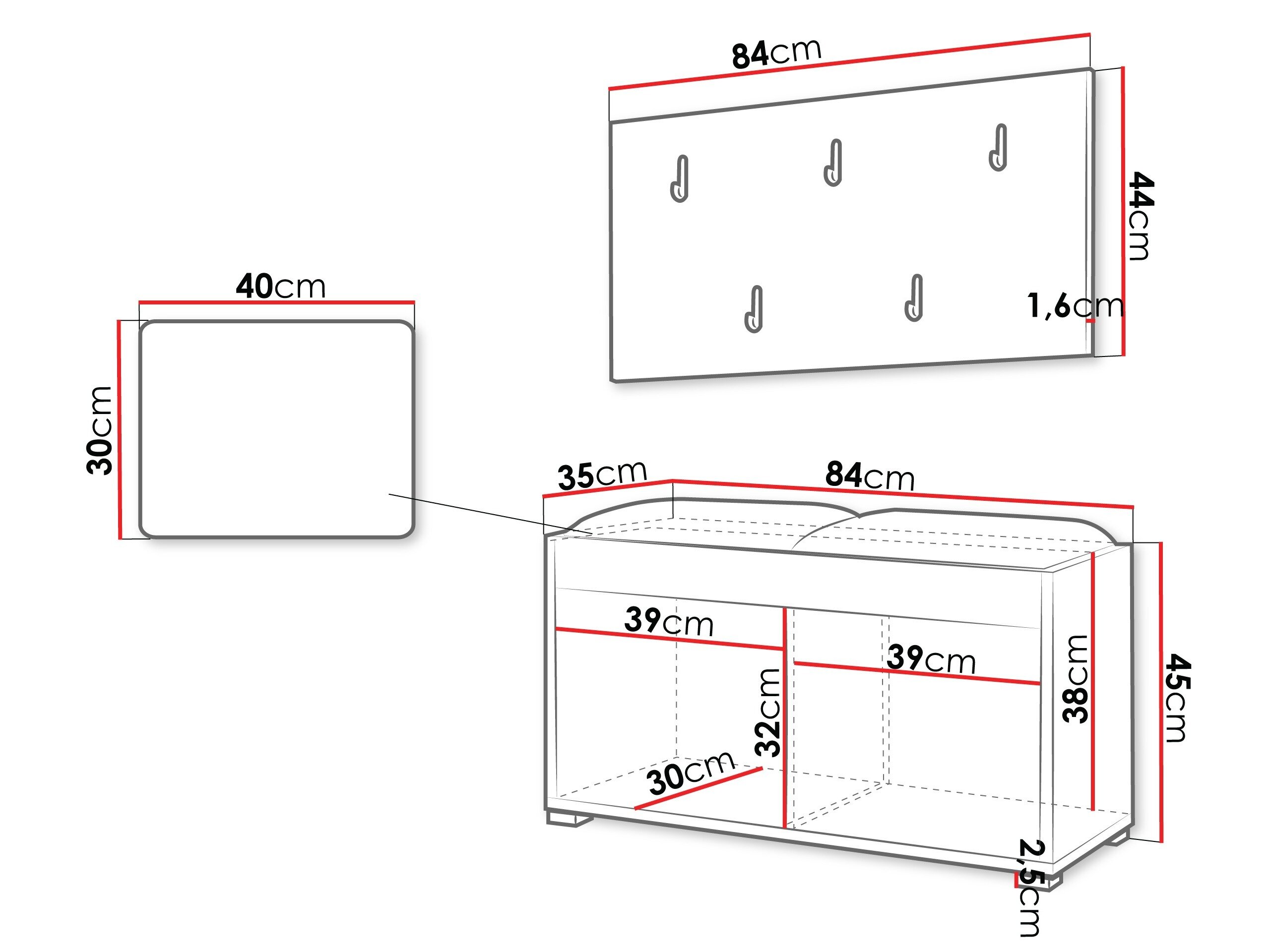 Entrésæt Comfivo Tutela (Egetræ)