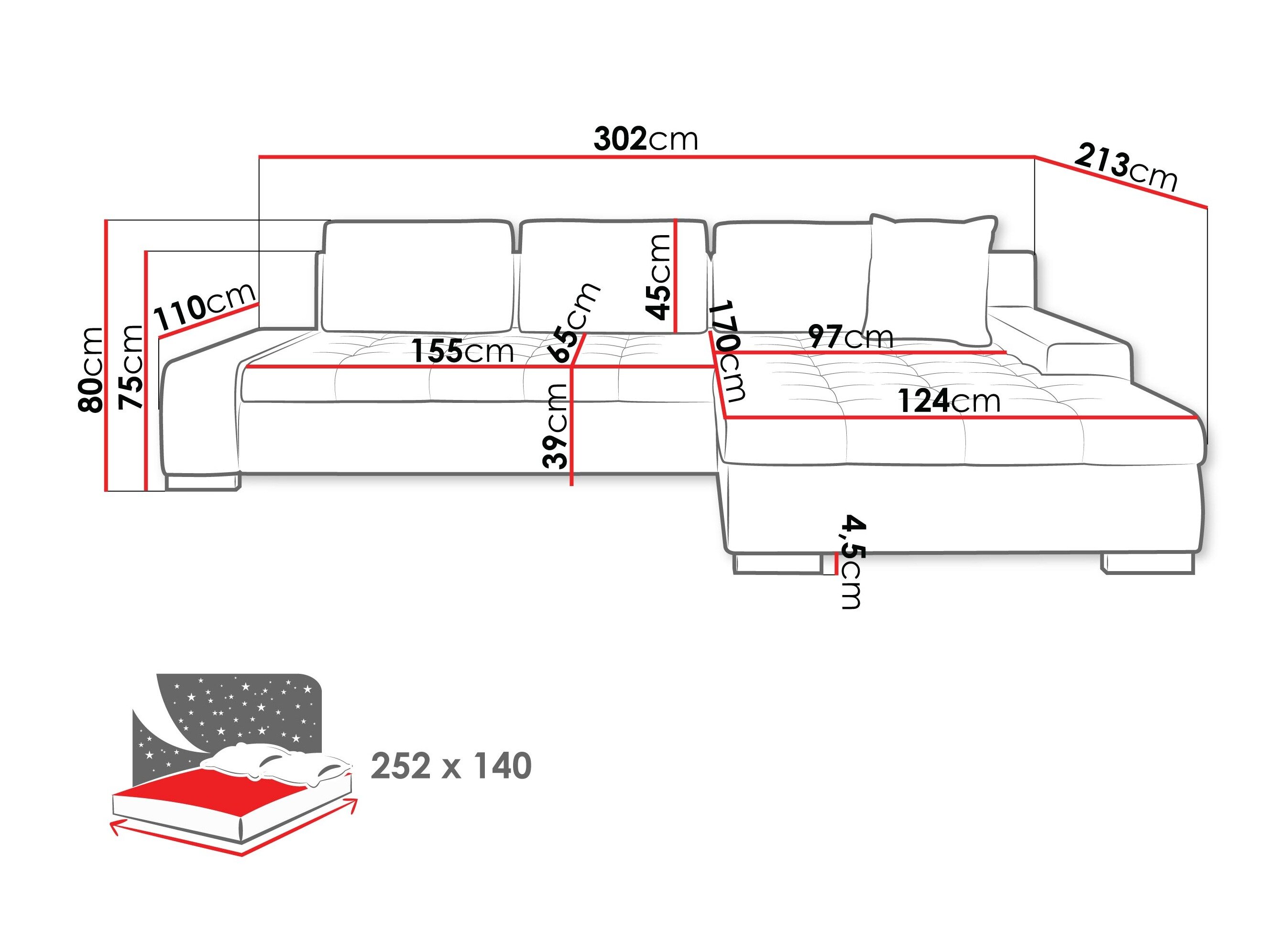 Hjørnesofa Comfivo Nitor II (Corbett 82)