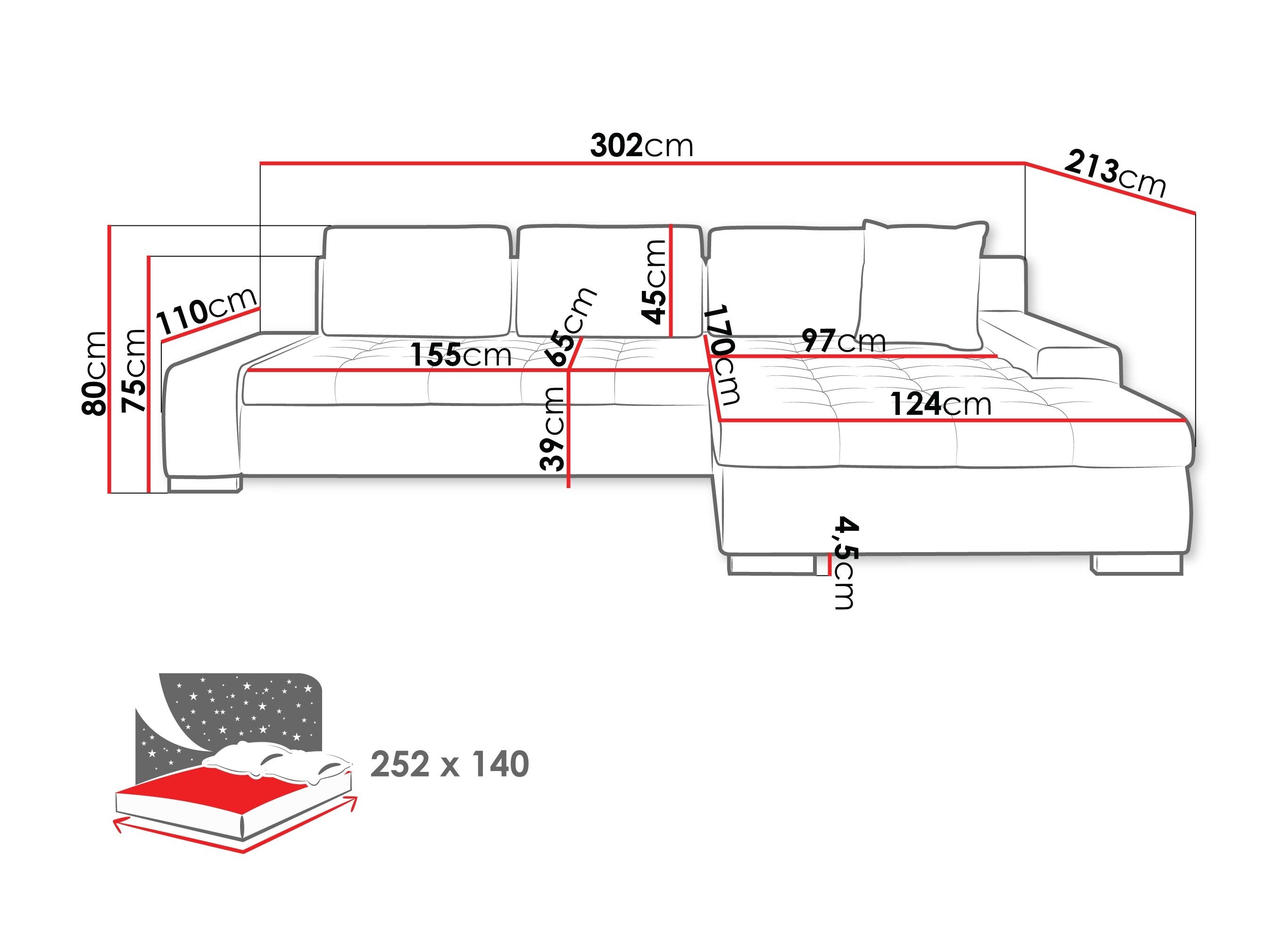 Hjørnesofa Comfivo Nitor II (Piano 21 + Mokka 03)