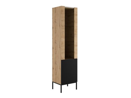 Boekenkast Lunole 112 (Artisan eiken + Zwart)
