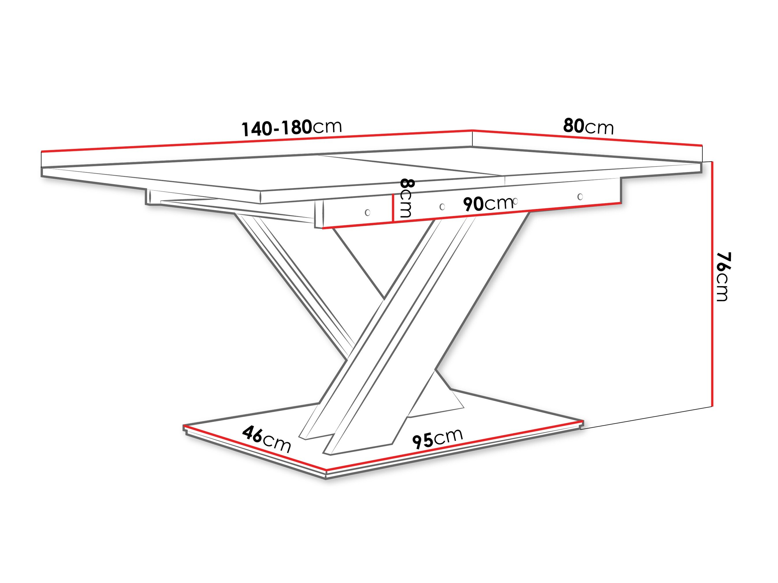 Bord Decium (Hvid marmor + Hvid)