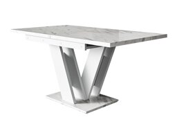 Tafel Musus (Wit marmer + Wit)