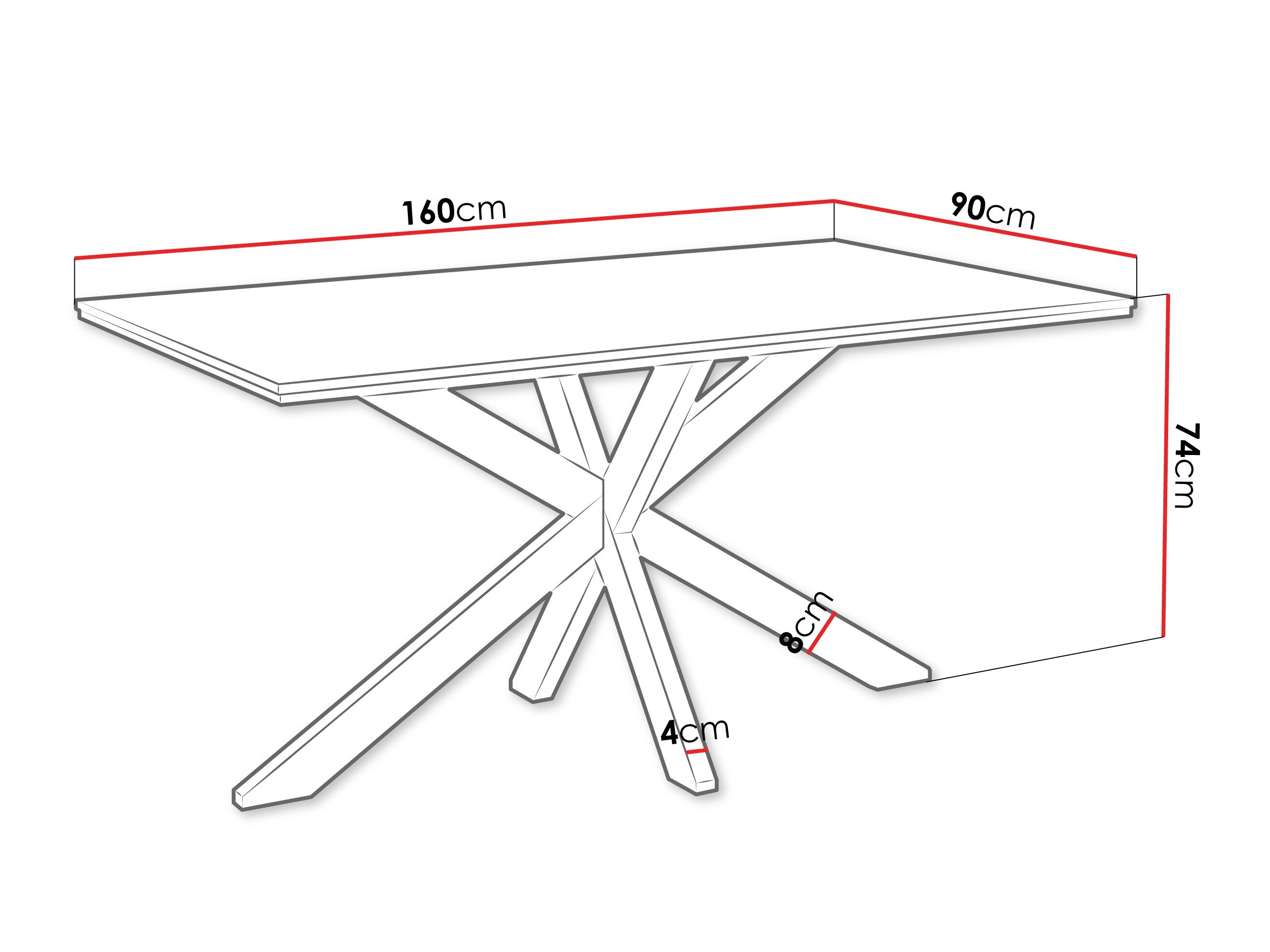 Bord Goodyear 136 (Sort marmor)