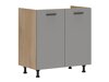 Modulaire spoelbakkast met deuren Ati Grey 110