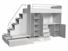De reeks van de kinderkamer Campus I (Wit + Glanzend wit)