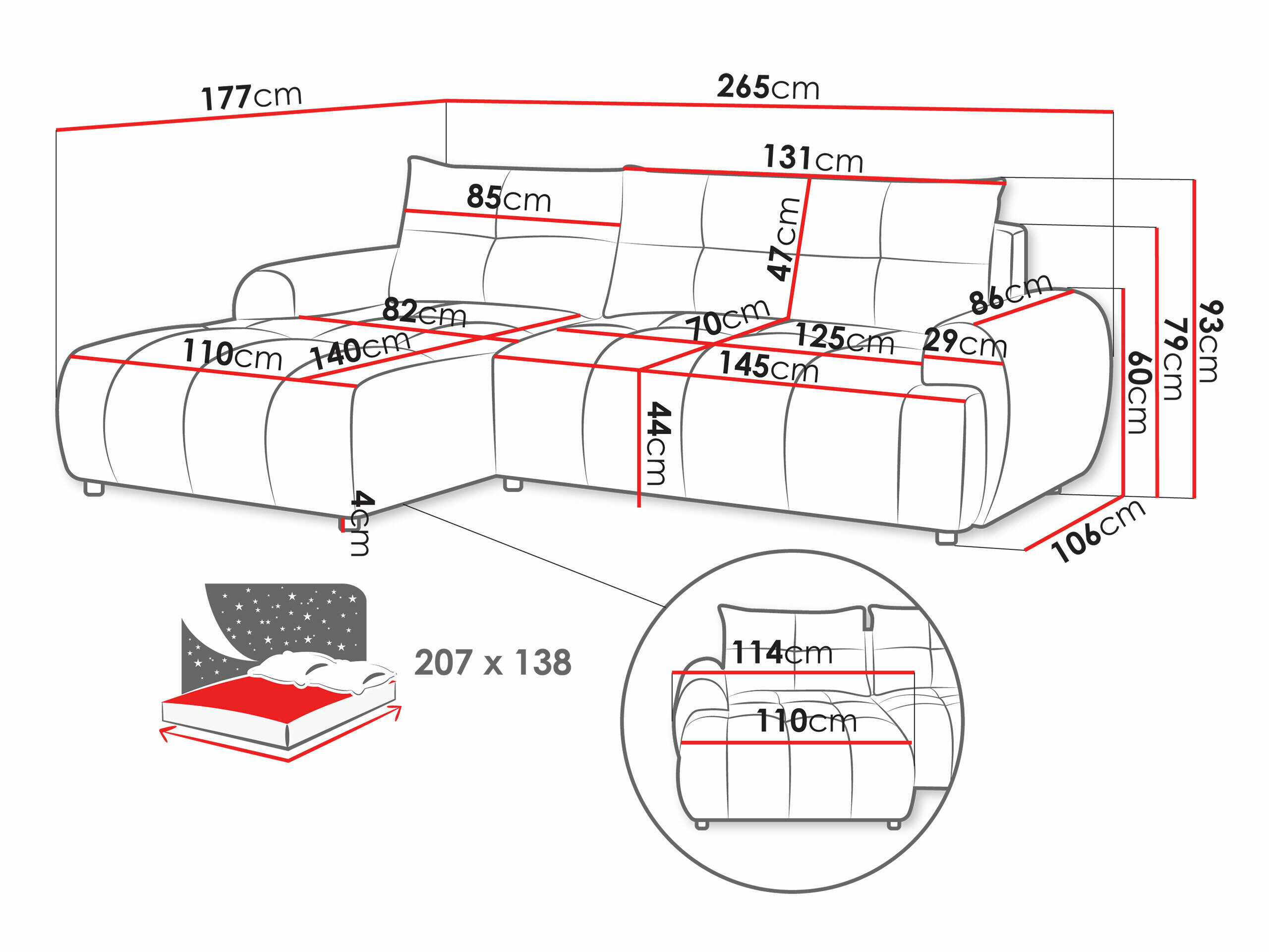 Hjørnesofa TrendyNest 104 (Velo 633)
