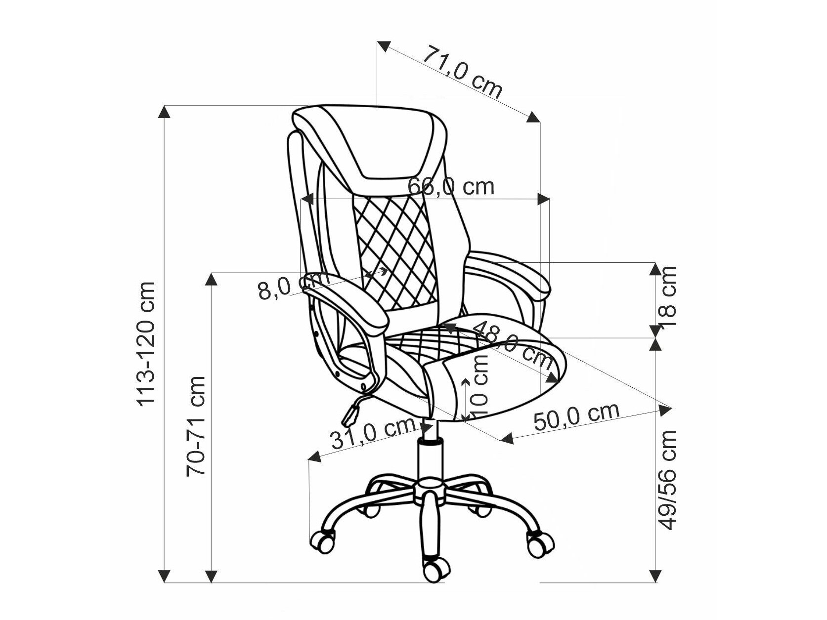 Kontorstol Houston 1602 (Grå)