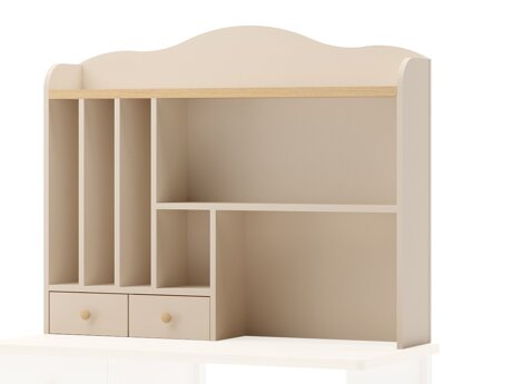 Reol Romelbo 136 (Beige + Egetræ)