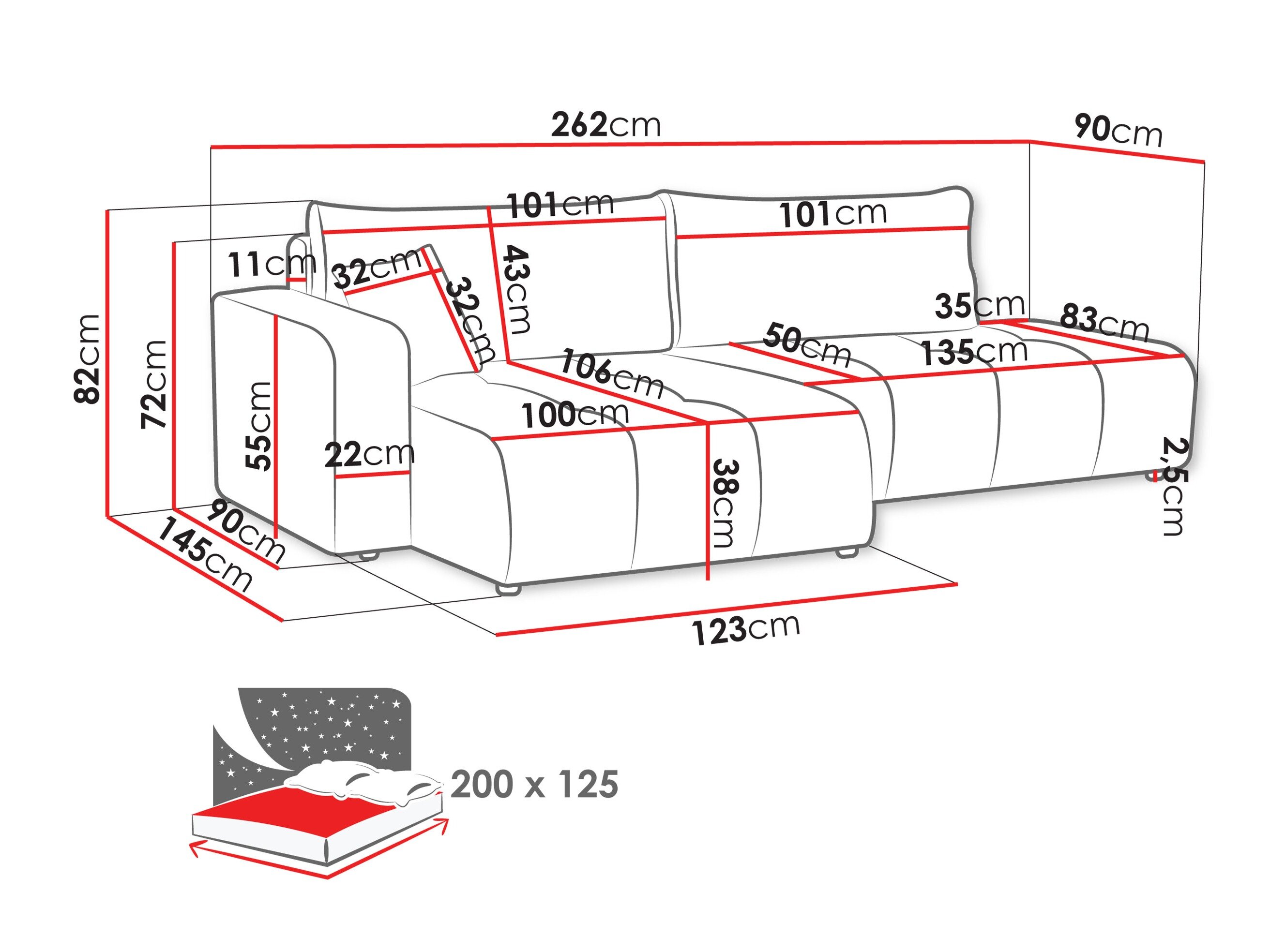 Hjørnesofa Comfivo 471 (Coral 65)
