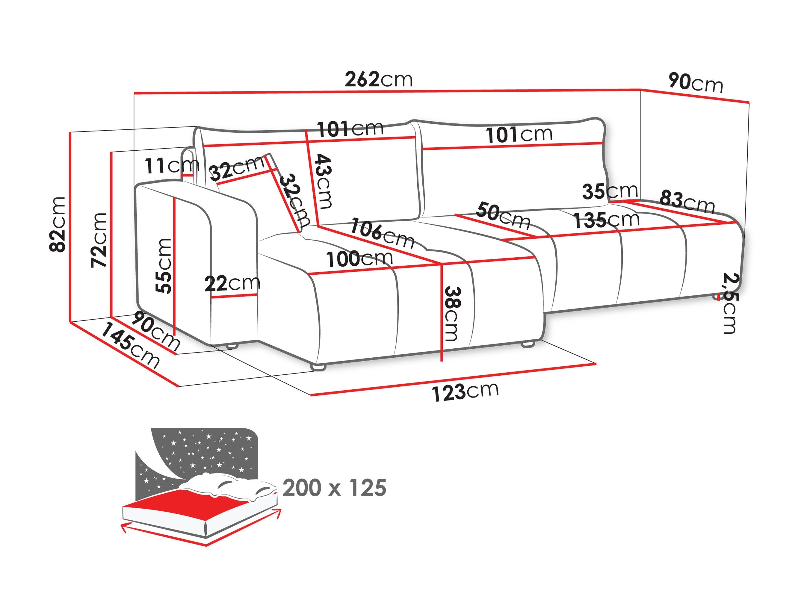Hjørnesofa Comfivo Laurus III (Coral 15)