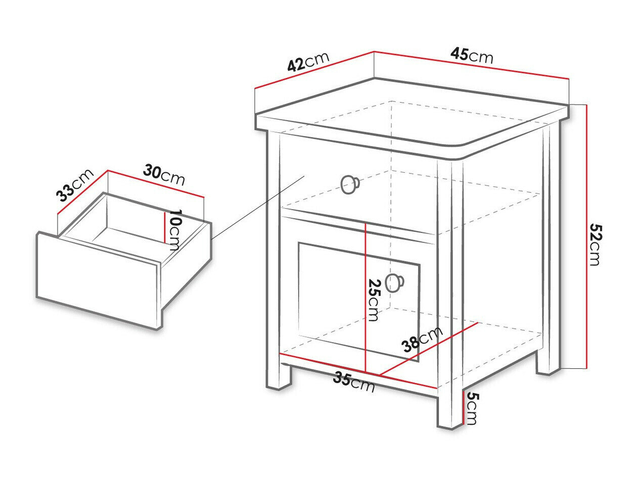 Sengebord Romelbo 138 (Beige + Egetræ)