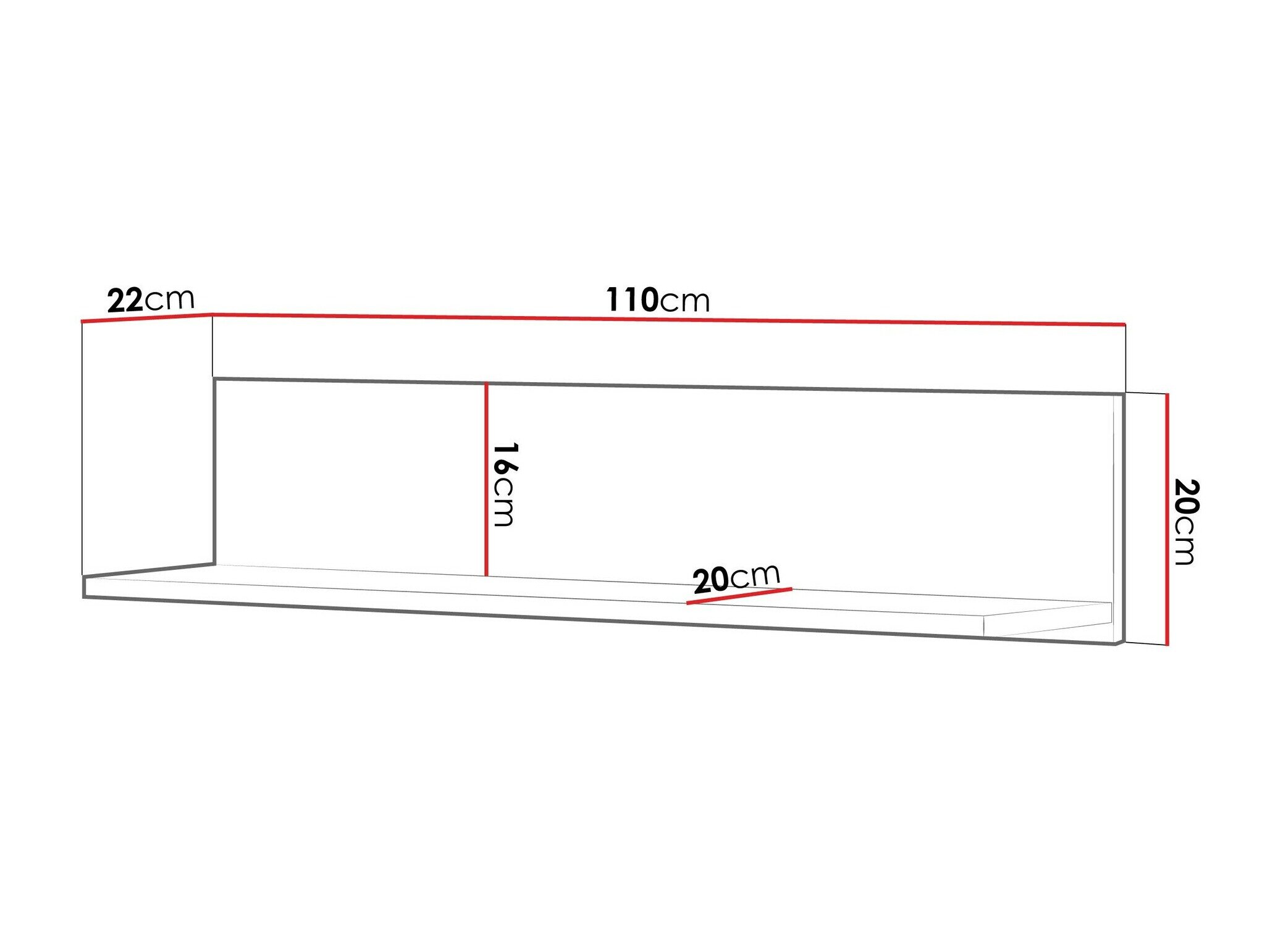 Wandplank Romelbo 141 (Beige + Eiken)