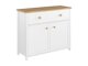 Ladekast Romelbo 150 (Wit + Eiken)