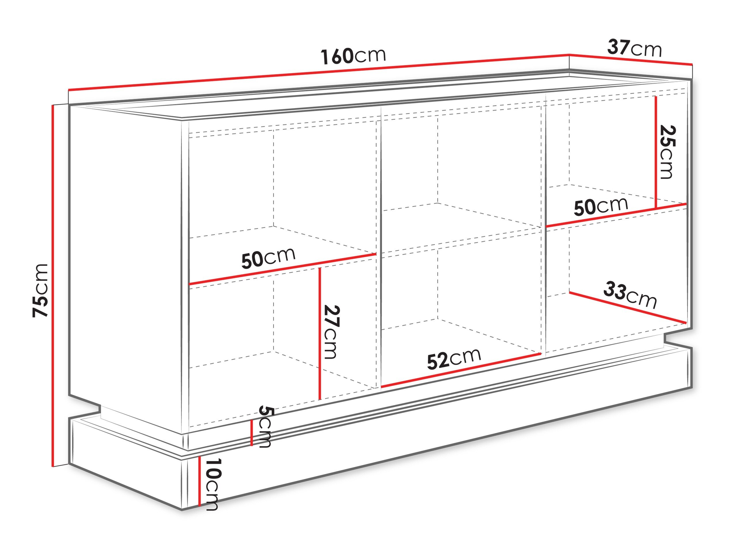 Skænk Comfivo Tilia I (Lysebrun + Egetræ)