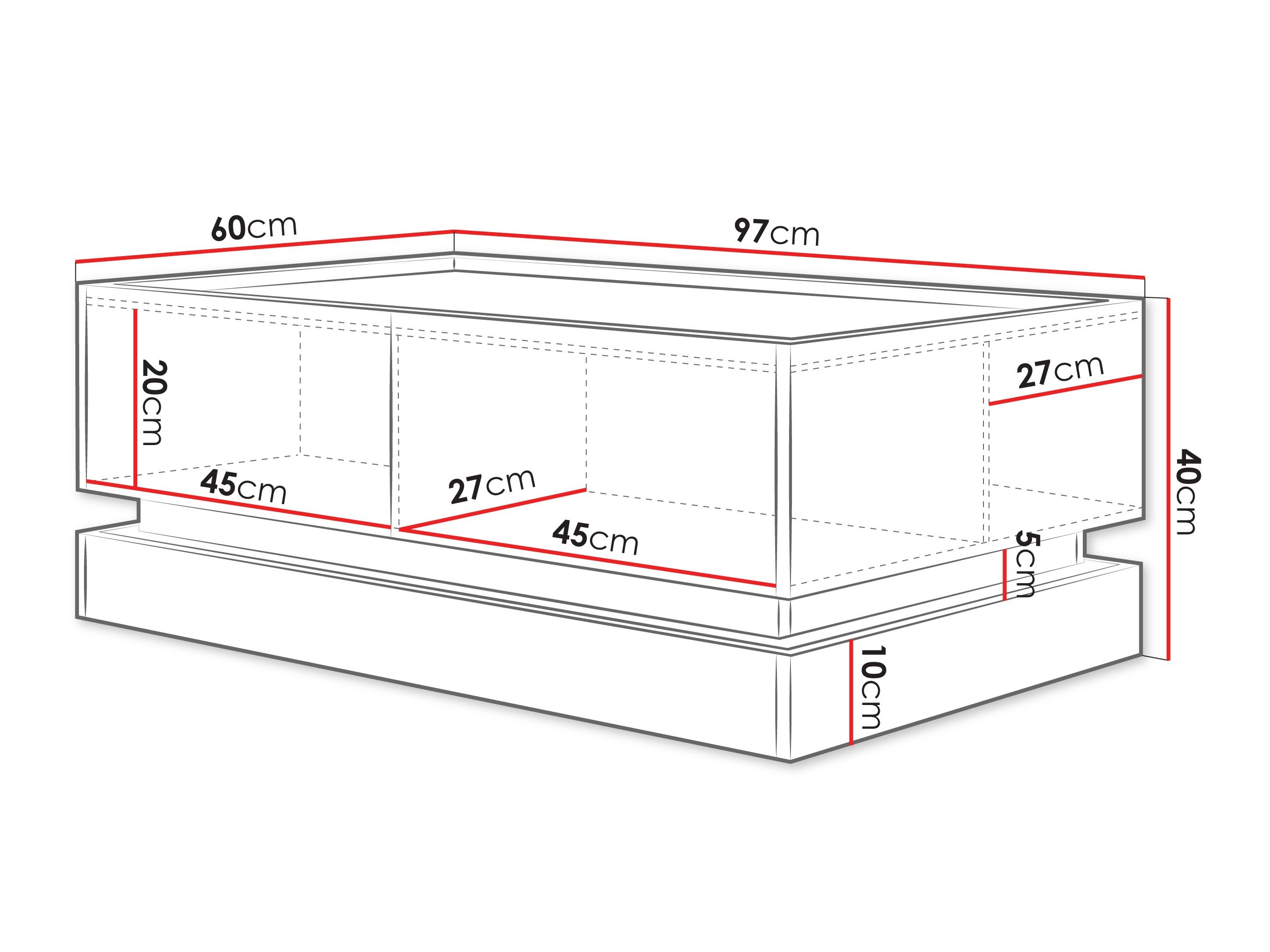 Sofabord Comfivo Tilia (Sort + Egetræ)