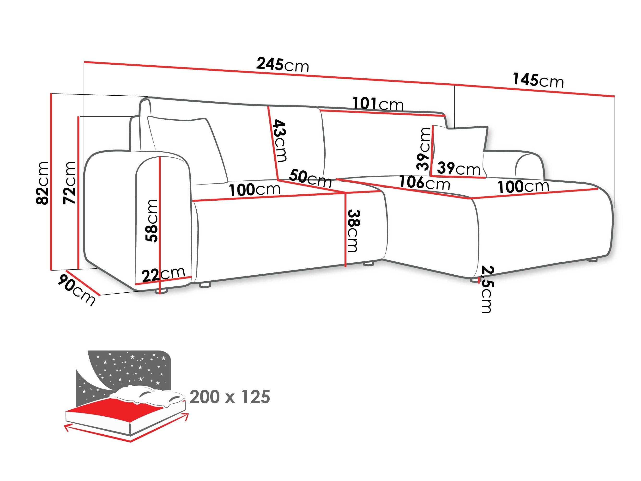 Hjørnesofa Luxum (Poso 110)