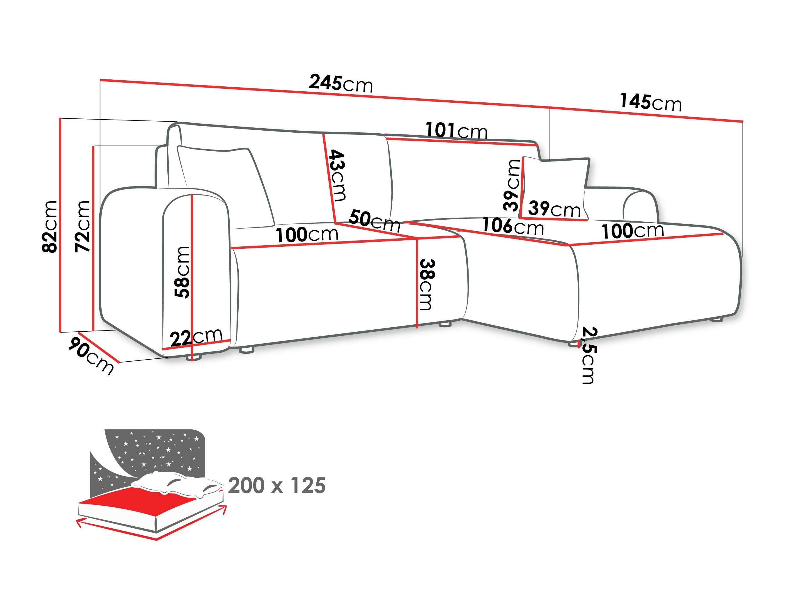 Hjørnesofa Shelton 109 (Taro 11)