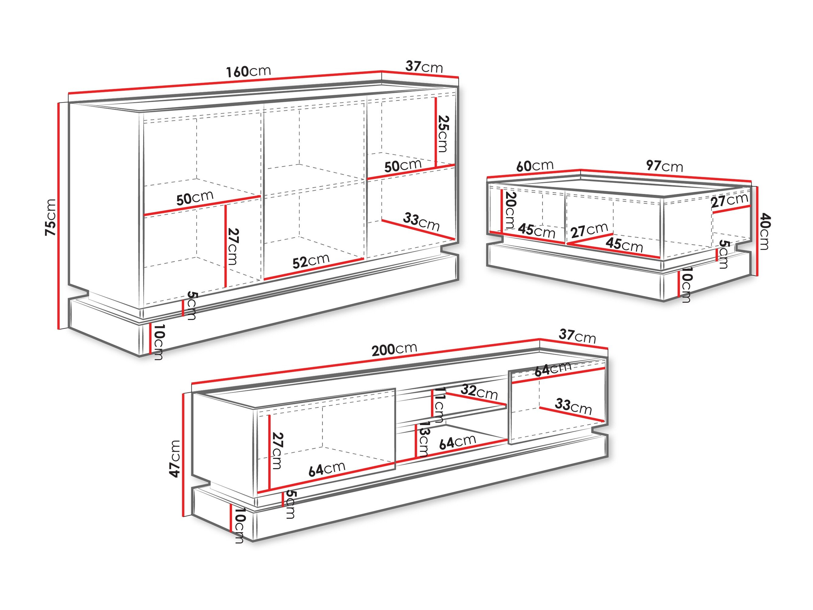 Stuemøbelsæt Comfivo Dalvenu 104 (Sort + Egetræ)