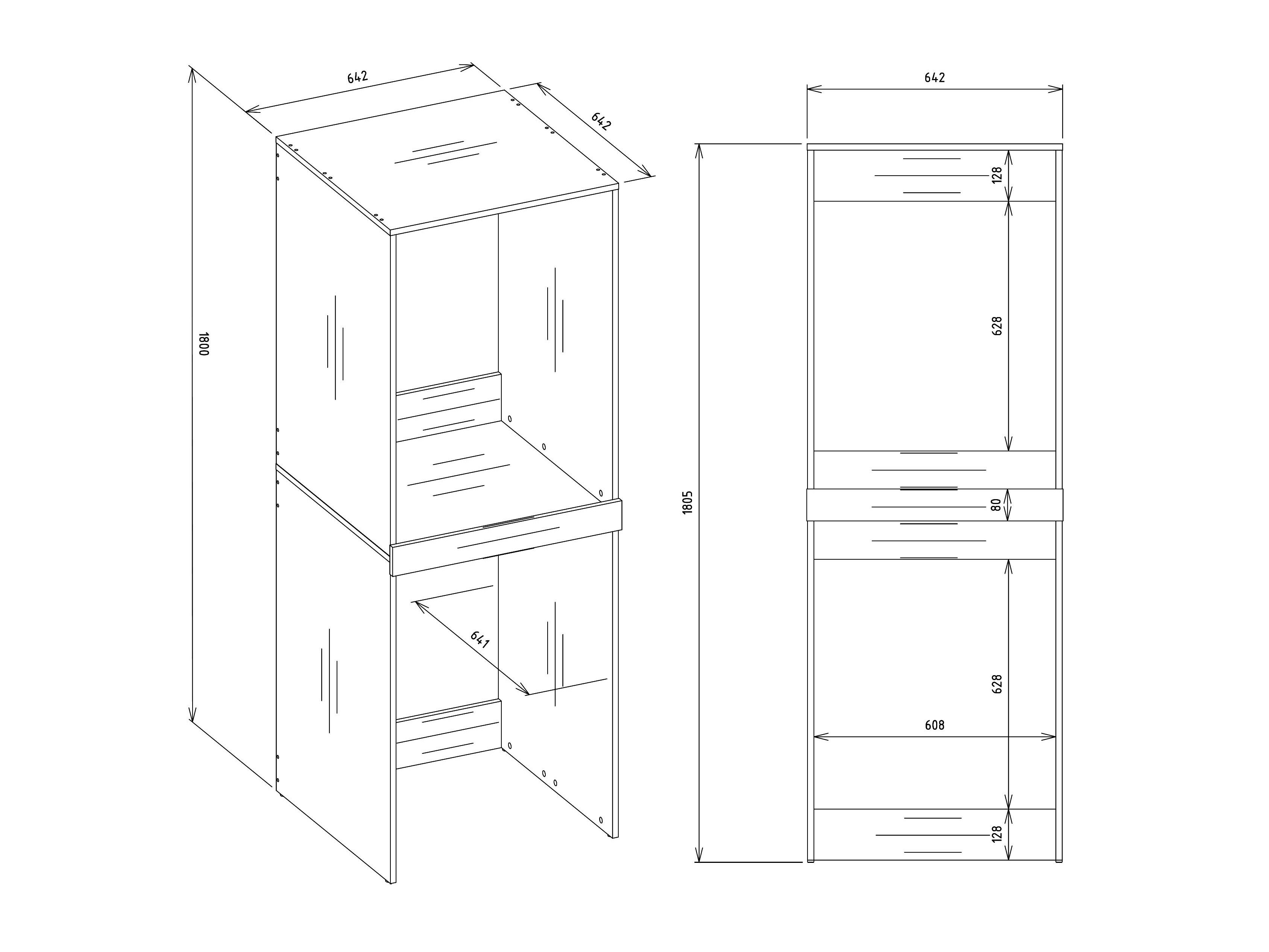 Reol til badeværelse Balelbo 108 (Hvid)