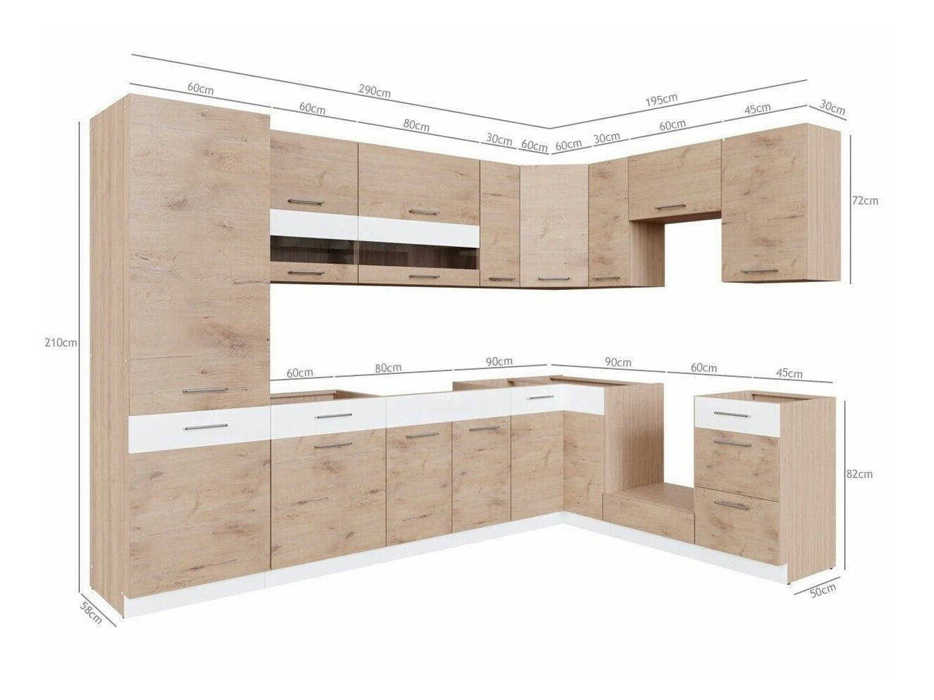 Modulkøkkensæt Mode Beech 130