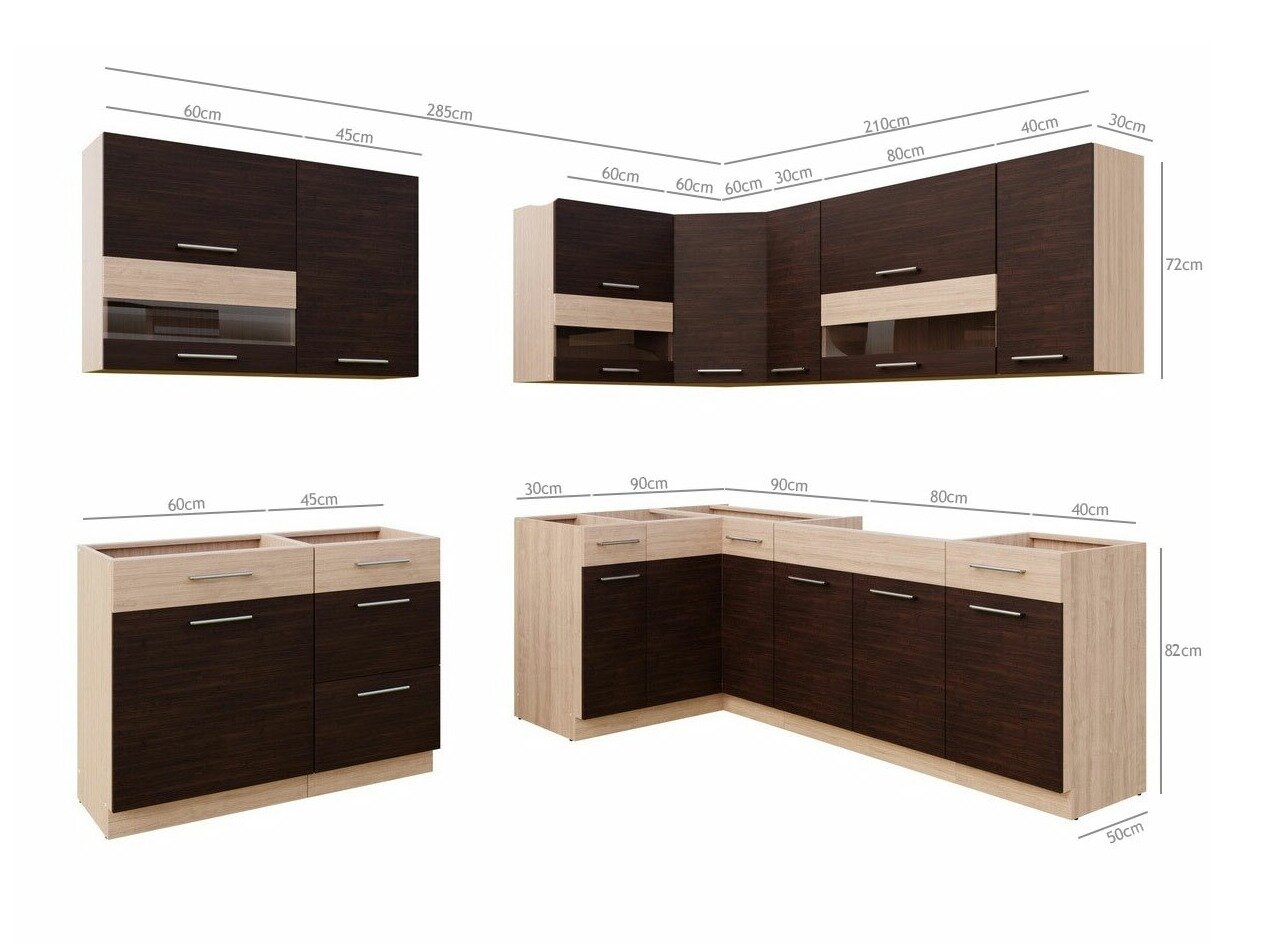 Modulaire keukenset Mode Dark 130