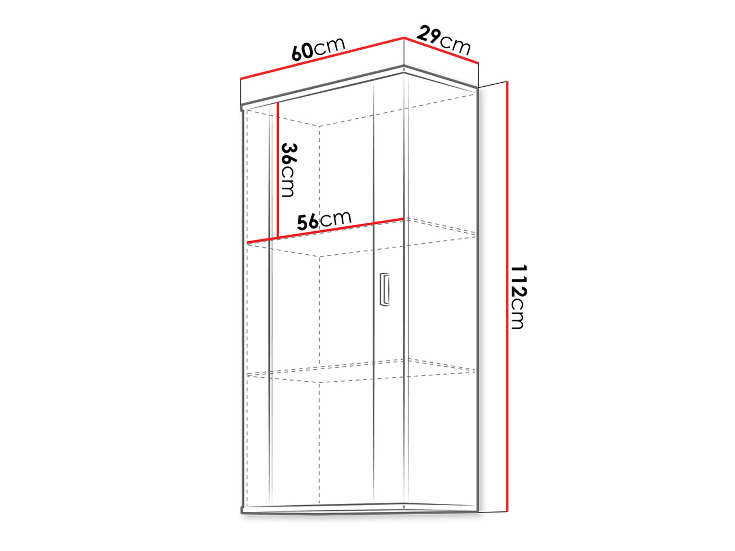 Vægskab Tornola 103 (Sort + Blank sort)