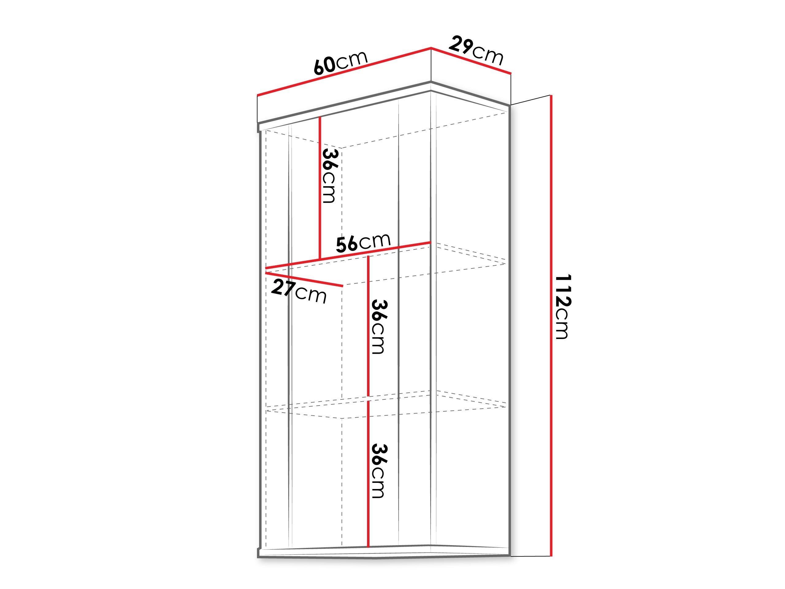 Wandkast Tornola 103 (Kasjmier + Zwart)