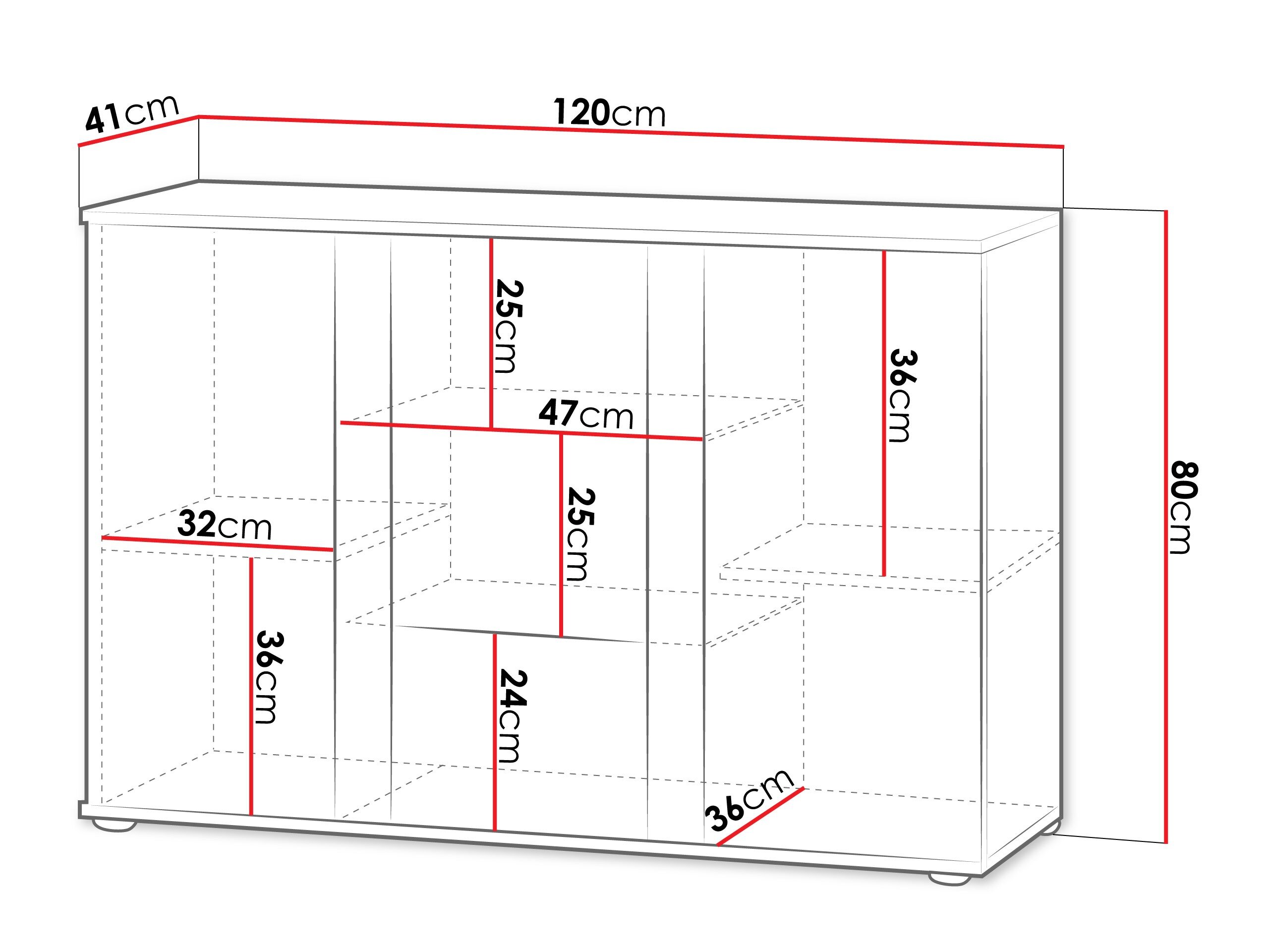 Dressoir Tornola 106 (Kasjmier + Zwart)