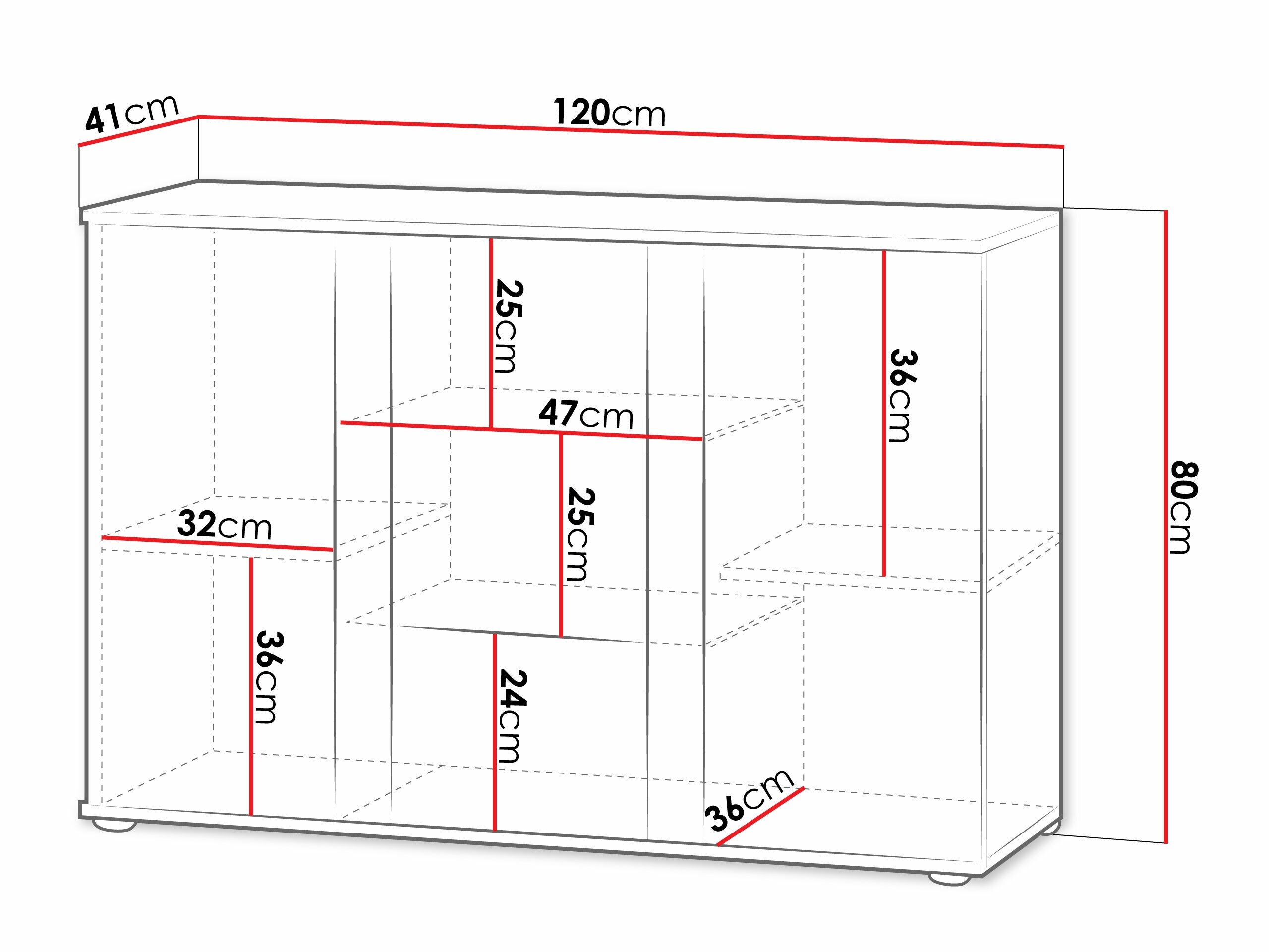 Dressoir Tornola 106 (Wit + Glanzend wit)