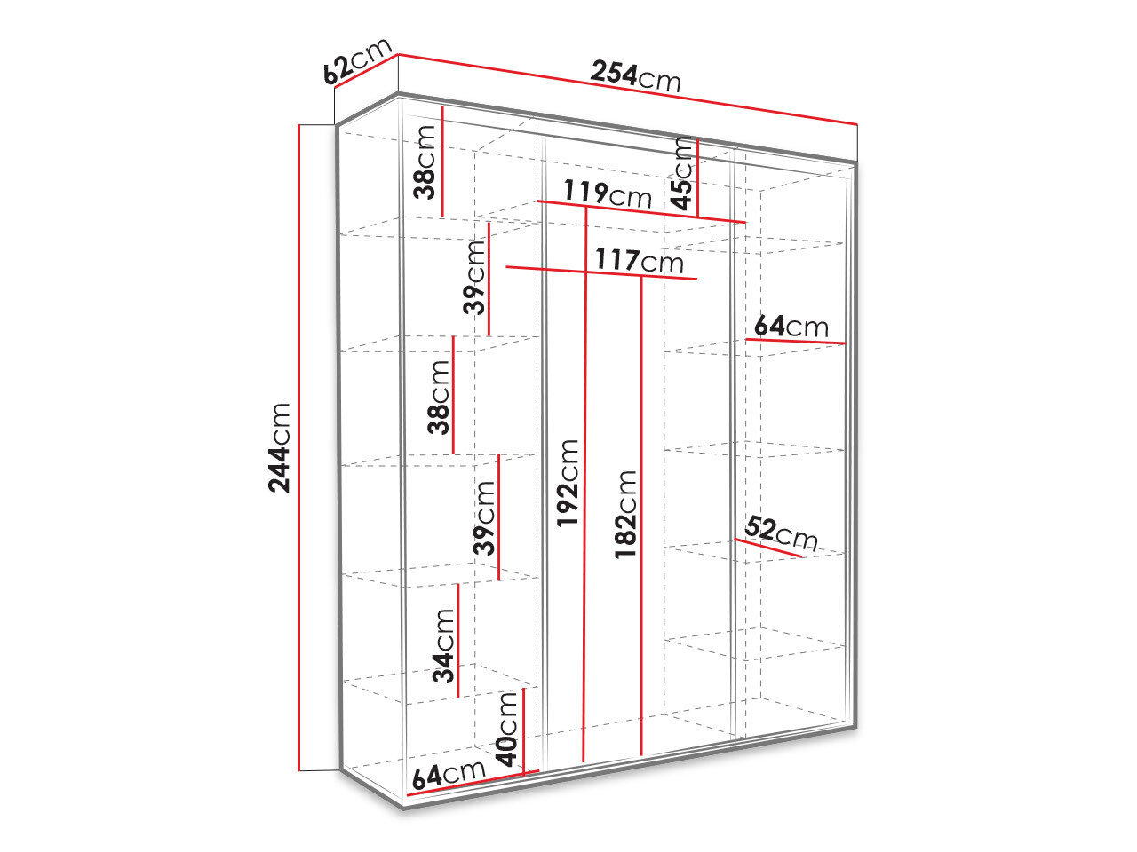 Garderobeskab Murrieta 189