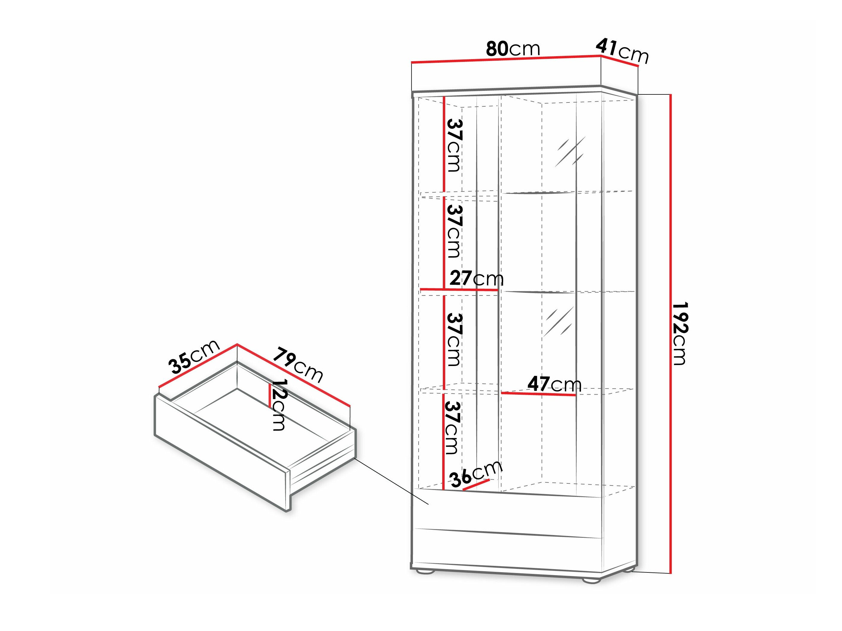 Reol Tornola 105 (Sort + Blank sort)