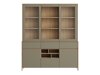Boekenkast Fermaru 100 (Stoffig groen + Eiken)