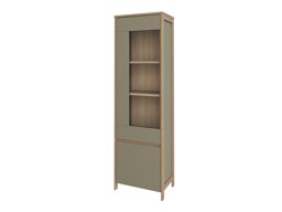 Boekenkast Fermaru 101 (Stoffig groen + Eiken)