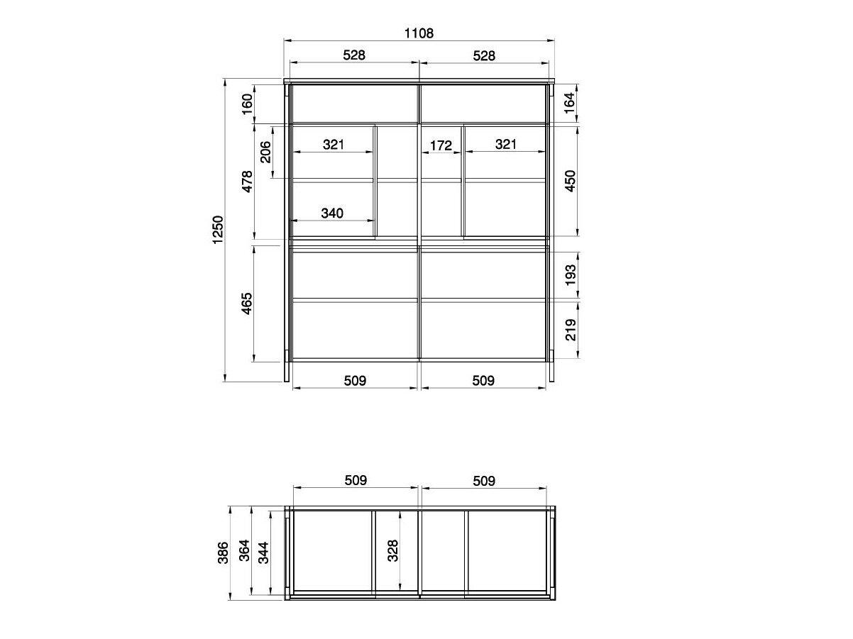 Dressoir Fermaru 106 (Wit + Eiken)