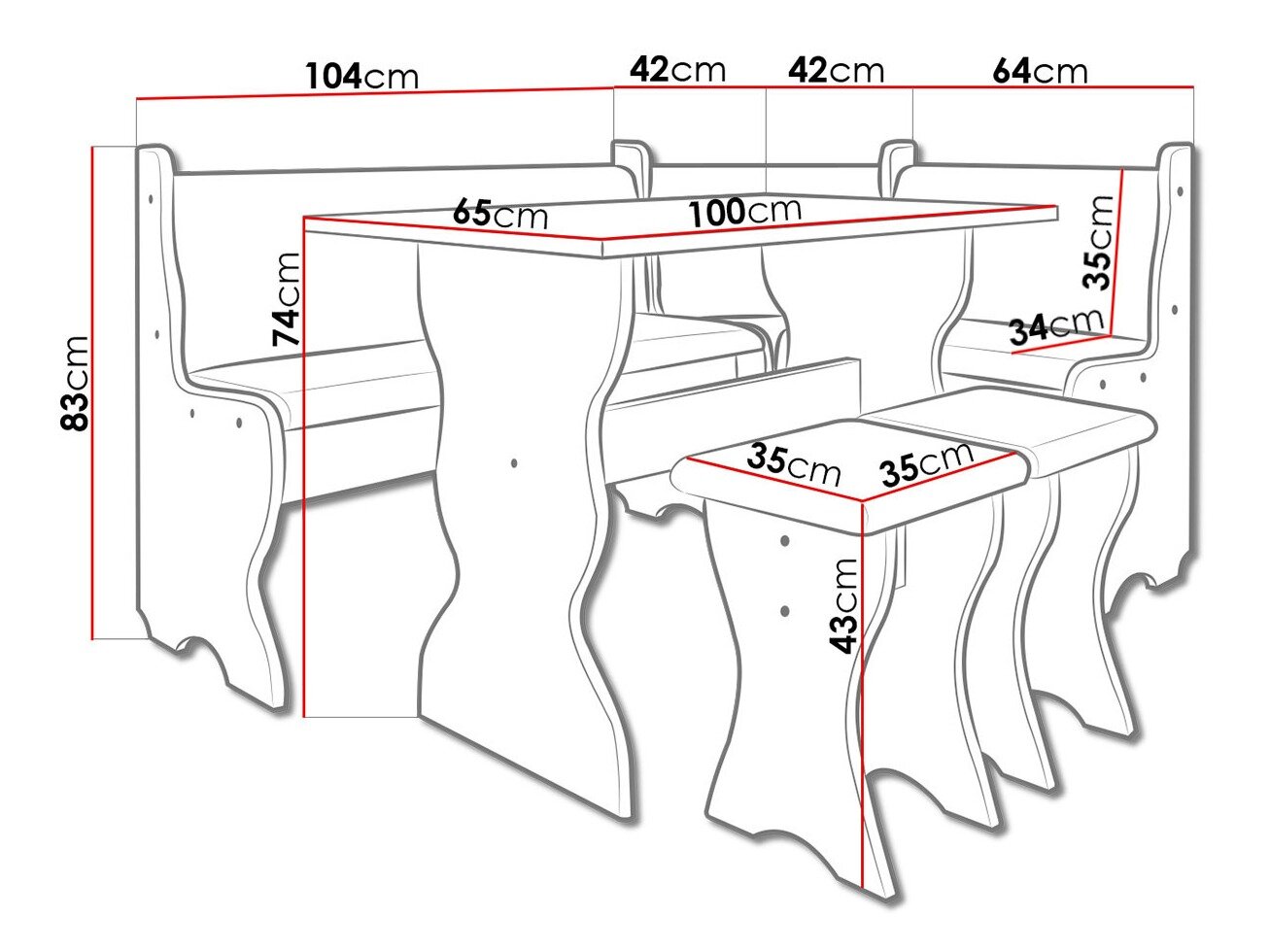 Køkkenhjørne Reading 100 (Kashmir + Trinity 02)