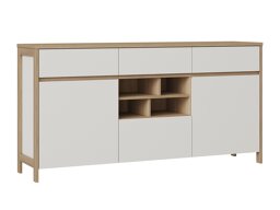 Ladekast Fermaru 104 (Wit + Eiken)
