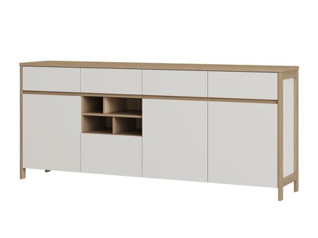 Ladekast Fermaru 105 (Wit + Eiken)