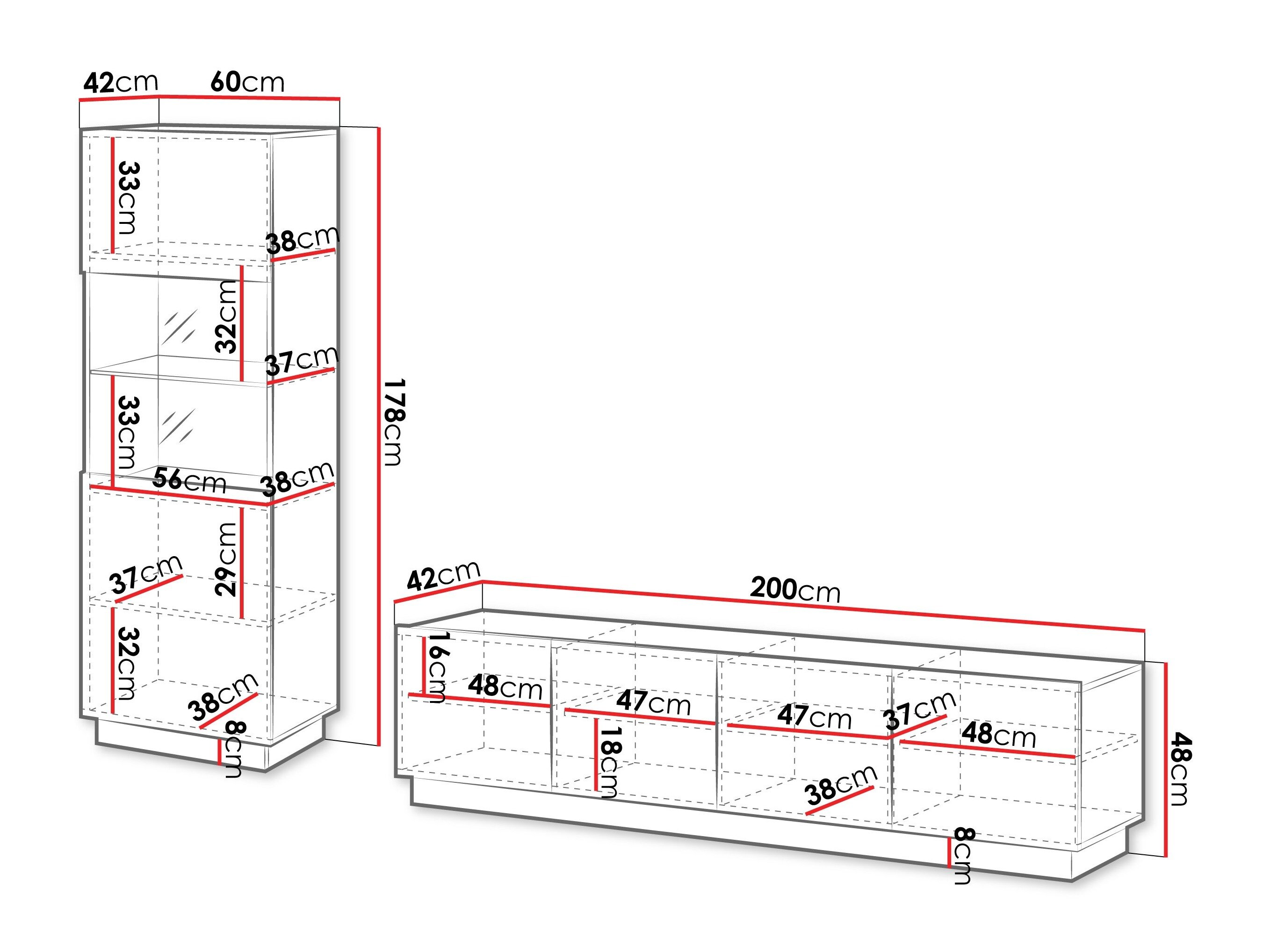Stuemøbelsæt Lingua (Hvid)