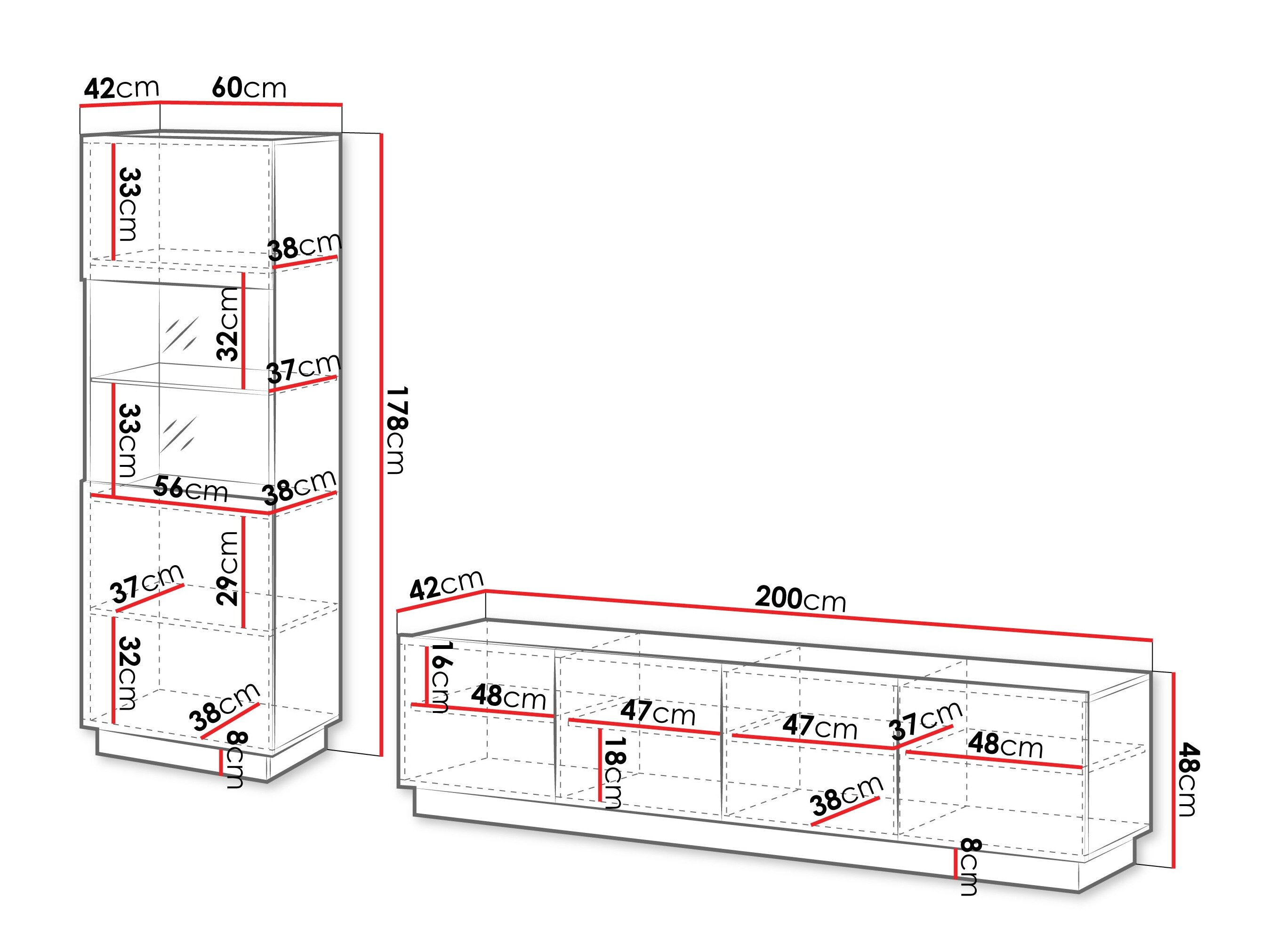Stuemøbelsæt Lingua (Sort)