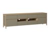 TV-bord Fermaru 103 (Støvet grøn + Egetræ)