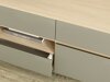 TV-bord Fermaru 103 (Støvet grøn + Egetræ)