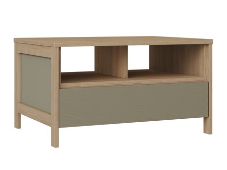 Mesa de centro Fermaru 107 (Verde polvoriento + Roble)