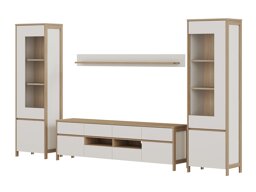Woonkamerset Fermaru 111 (Wit + Eiken)