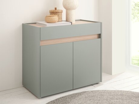 Ladekast Elbsori 110 (Groen + Eiken)