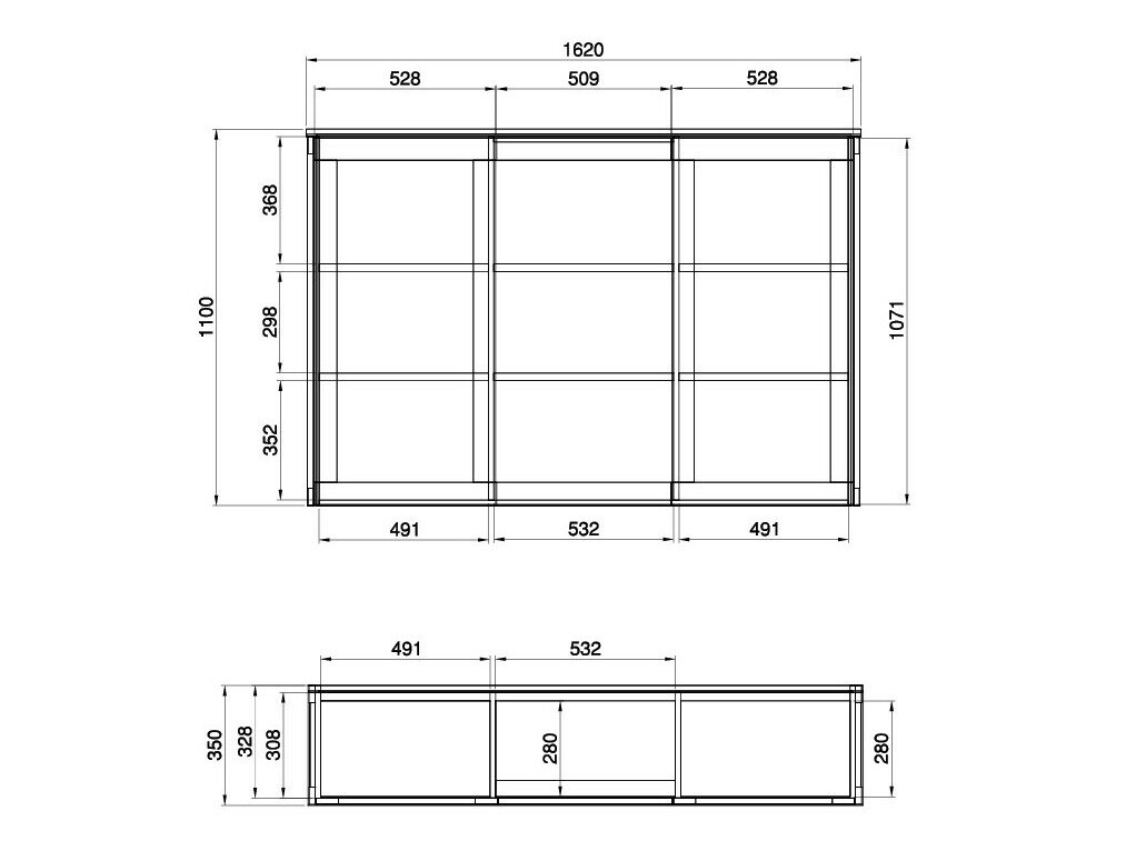 Meubelset Fermaru 114 (Wit + Eiken)