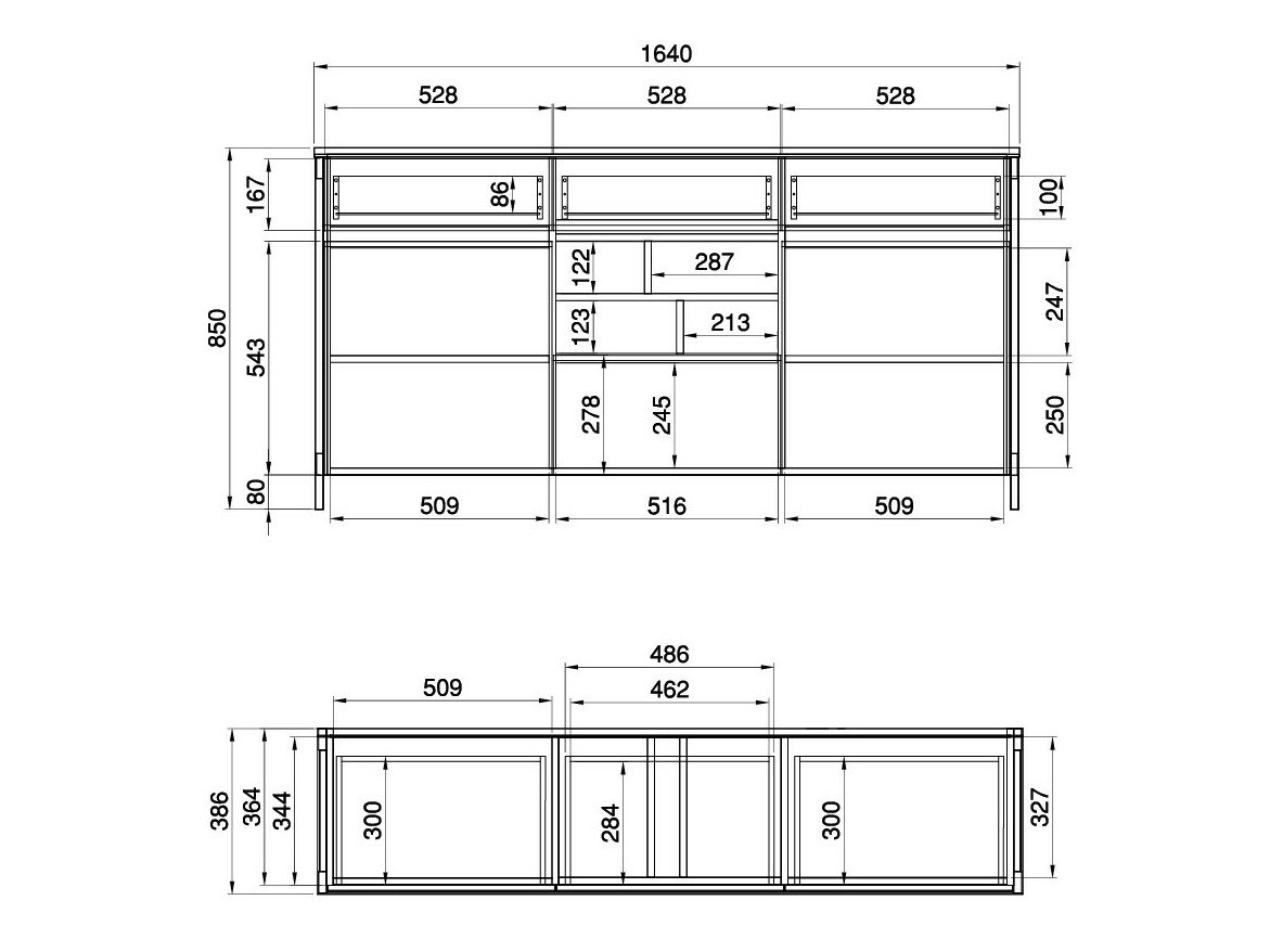 Meubelset Fermaru 114 (Wit + Eiken)